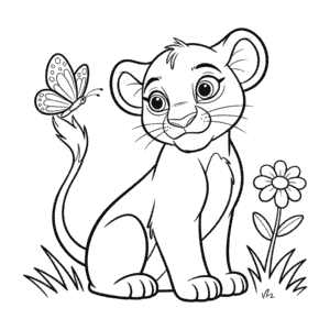 Ausmalbild Nala Der König der Löwen