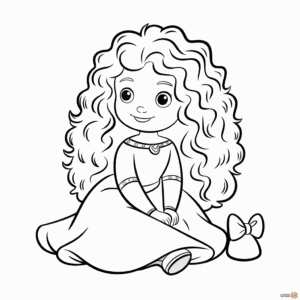 Ausmalbild Niedliche Disney Prinzessin