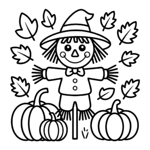 Ausmalbild Niedlicher Herbst