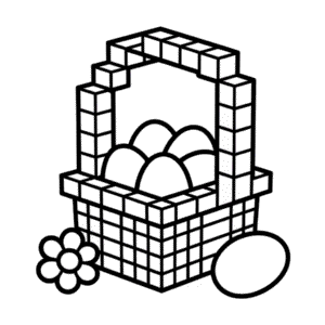 Ausmalbild Ostern Minecraft