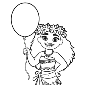Ausmalbild Vaiana Geburtstag
