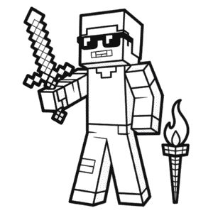 Ausmalbild Coole Minecraft