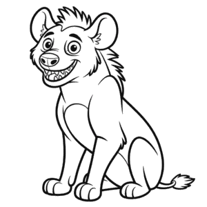 Ausmalbild Der König der Löwen Hyäne