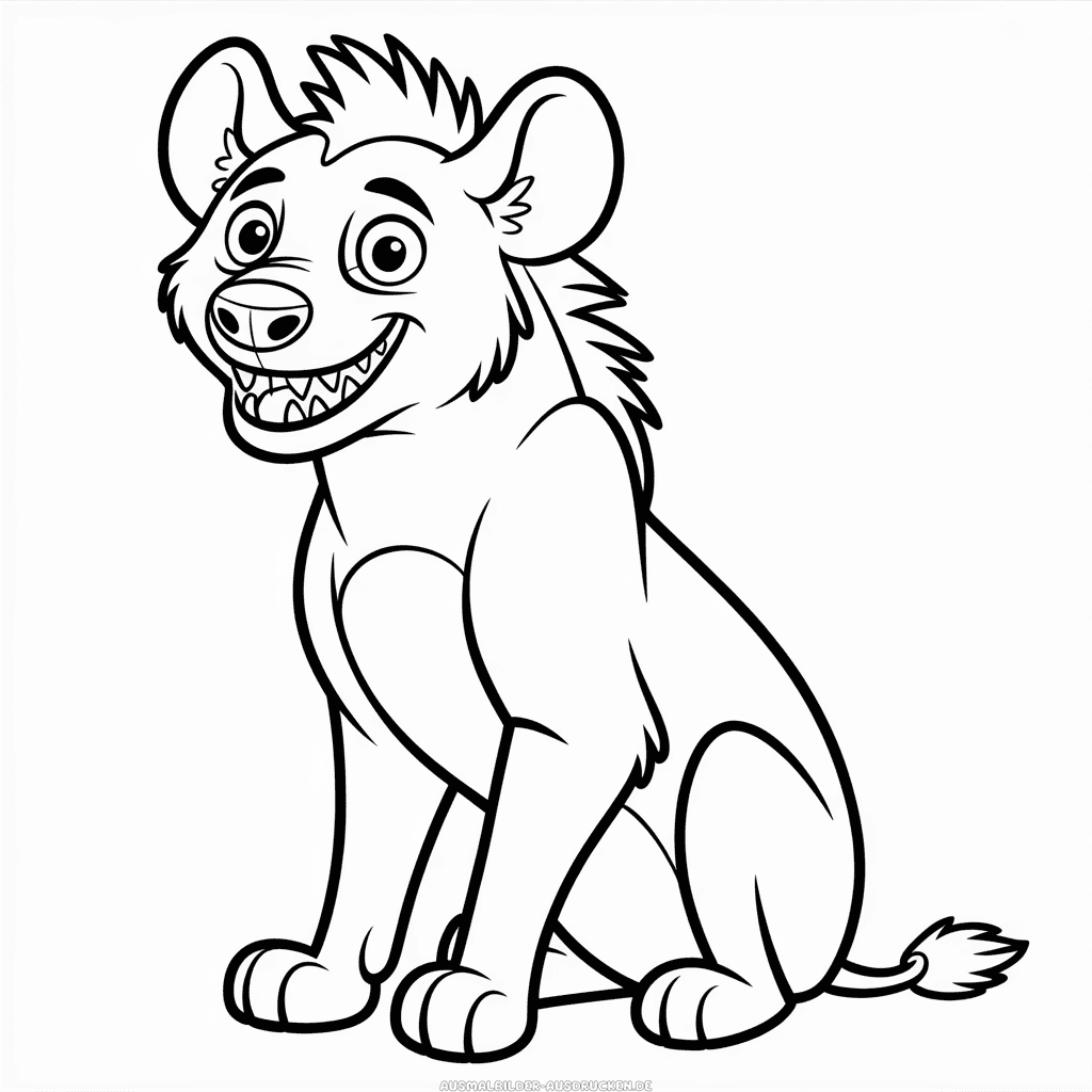 Ausmalbild Der König der Löwen Hyäne