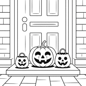 Ausmalbild Erwachsene Einfaches Halloween