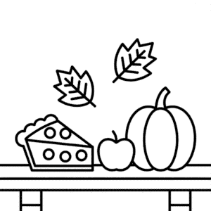 Ausmalbild Herbst Essen