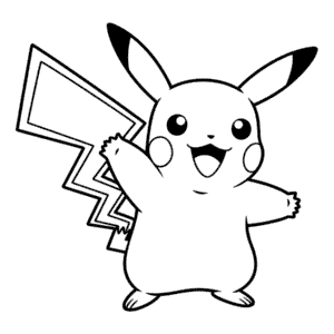 Ausmalbild Pikachu