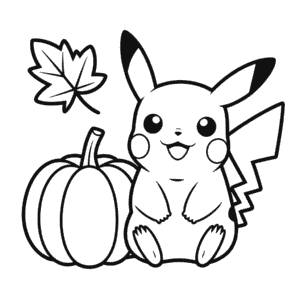 Ausmalbild Pikachu Erntedankfest