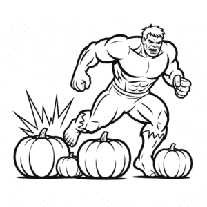 Ausmalbild Rächer Halloween