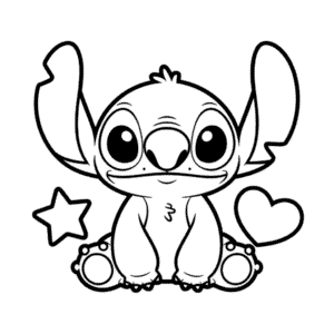 Ausmalbild Stitch Squishmallow