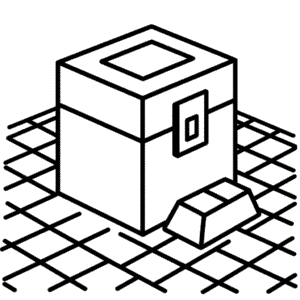 Ausmalbild Truhe Minecraft